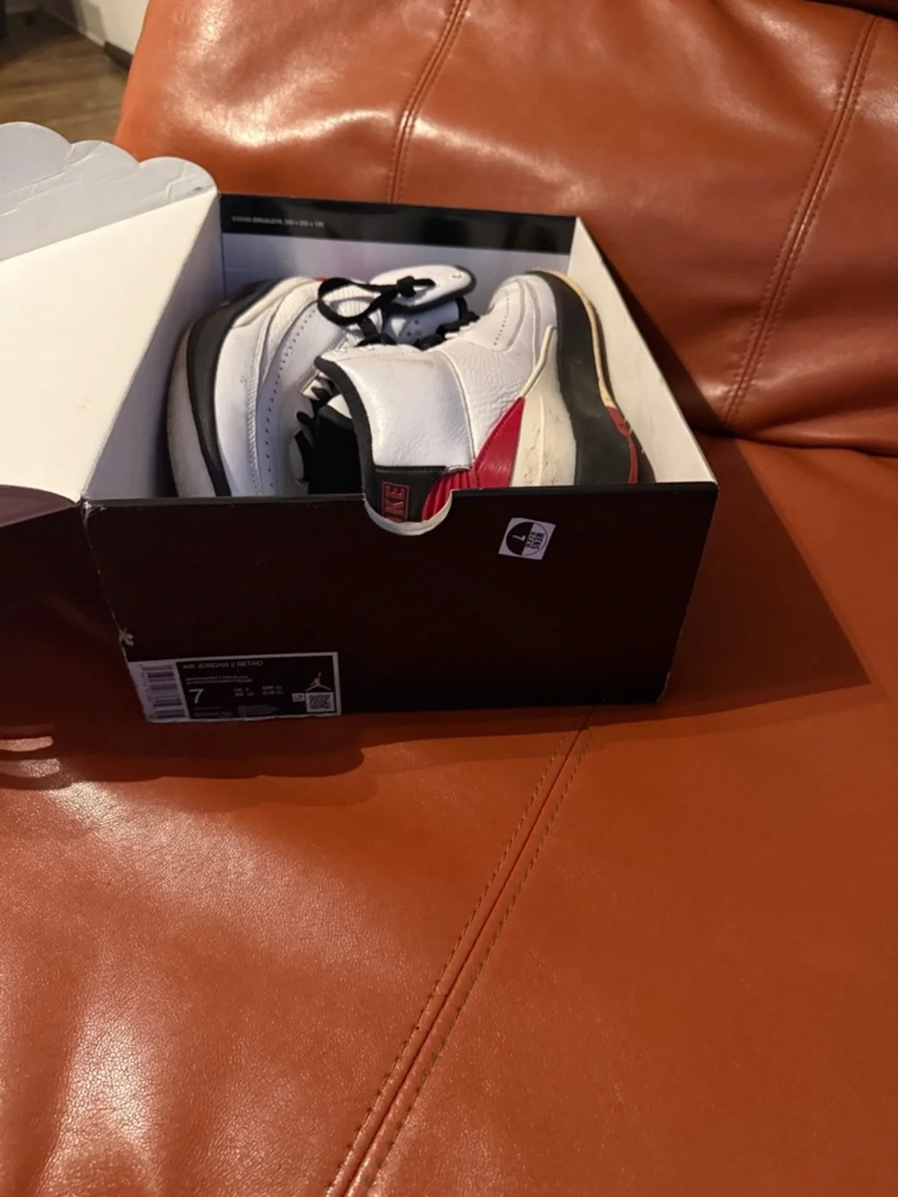 Jordan White Black & Red Men's Basketball Sneakers